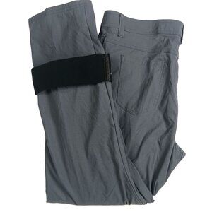 Wrangler All Terrain Gear Pants 40x30 Gray Fleece Lined Hiking Outdoor Cargo